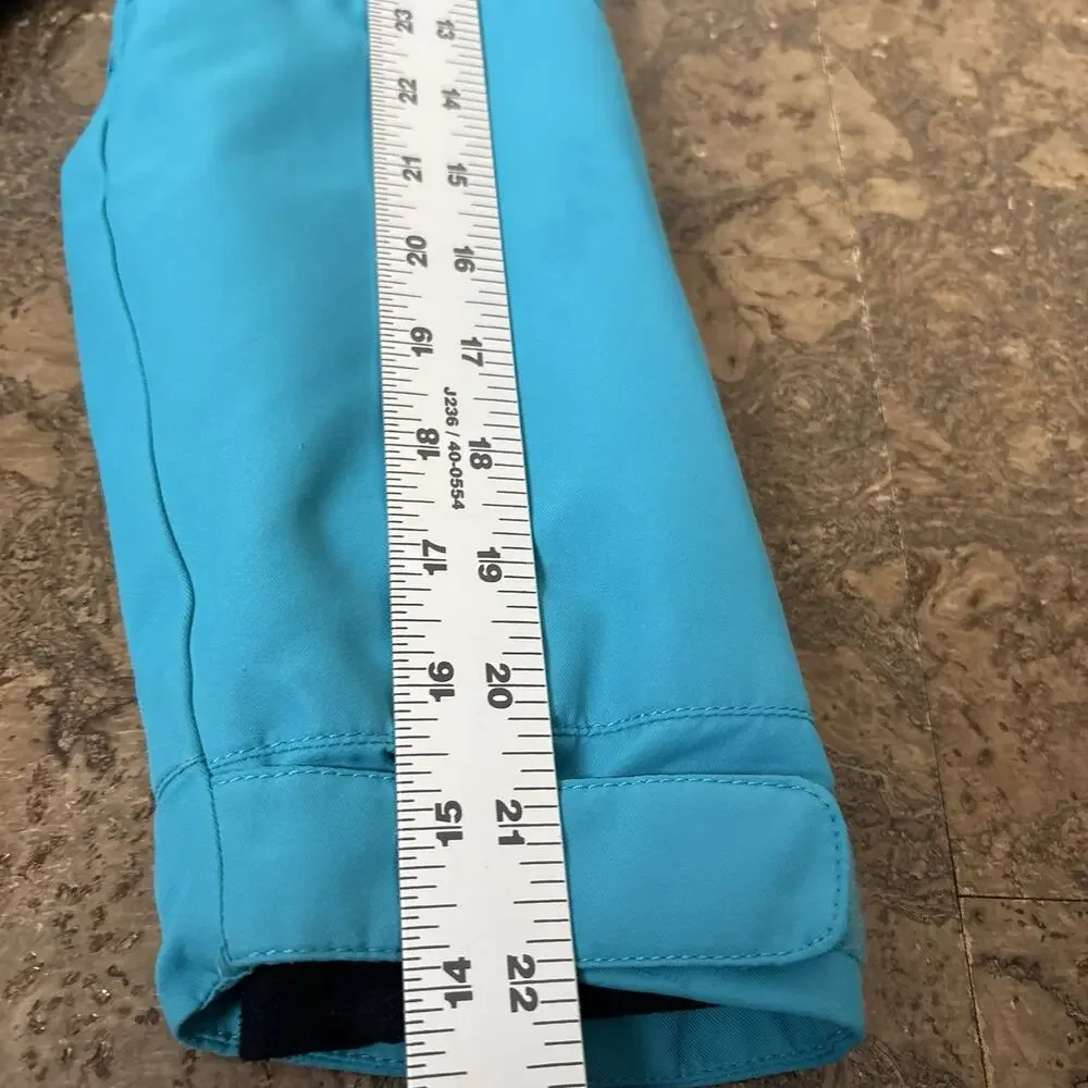Obermeyer Girls/Teen Ski Sara Jacket Sz L Teal Hooded Winter Tactical Insulated